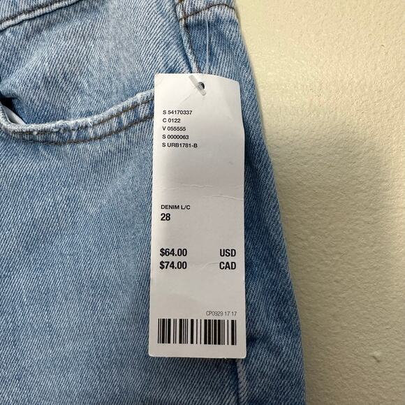 Urban Outfitters BDG Slim Straight Denim Jeans Size 28 High Waisted Distress - Picture 5 of 14